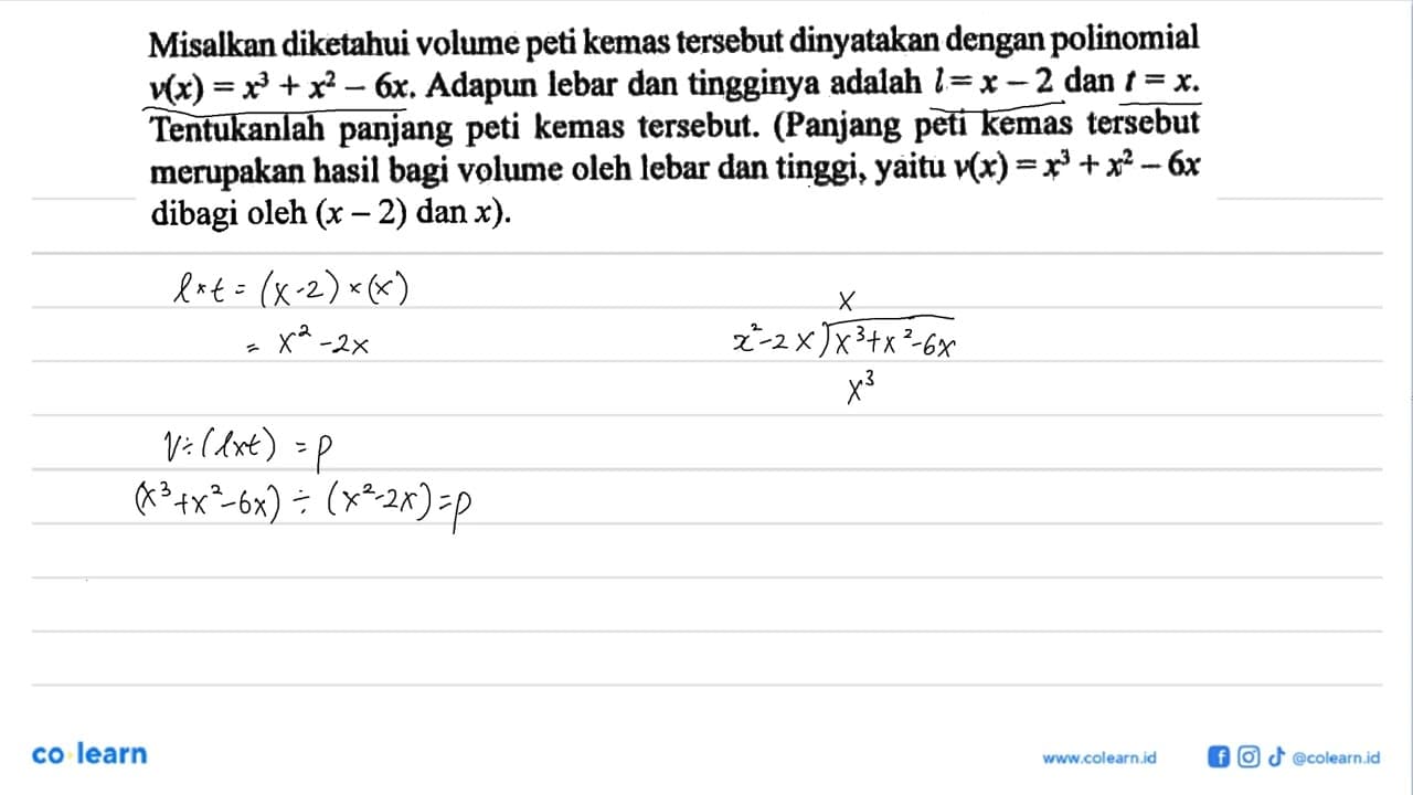 Misalkan diketahui volume peti kemas tersebut dinyatakan