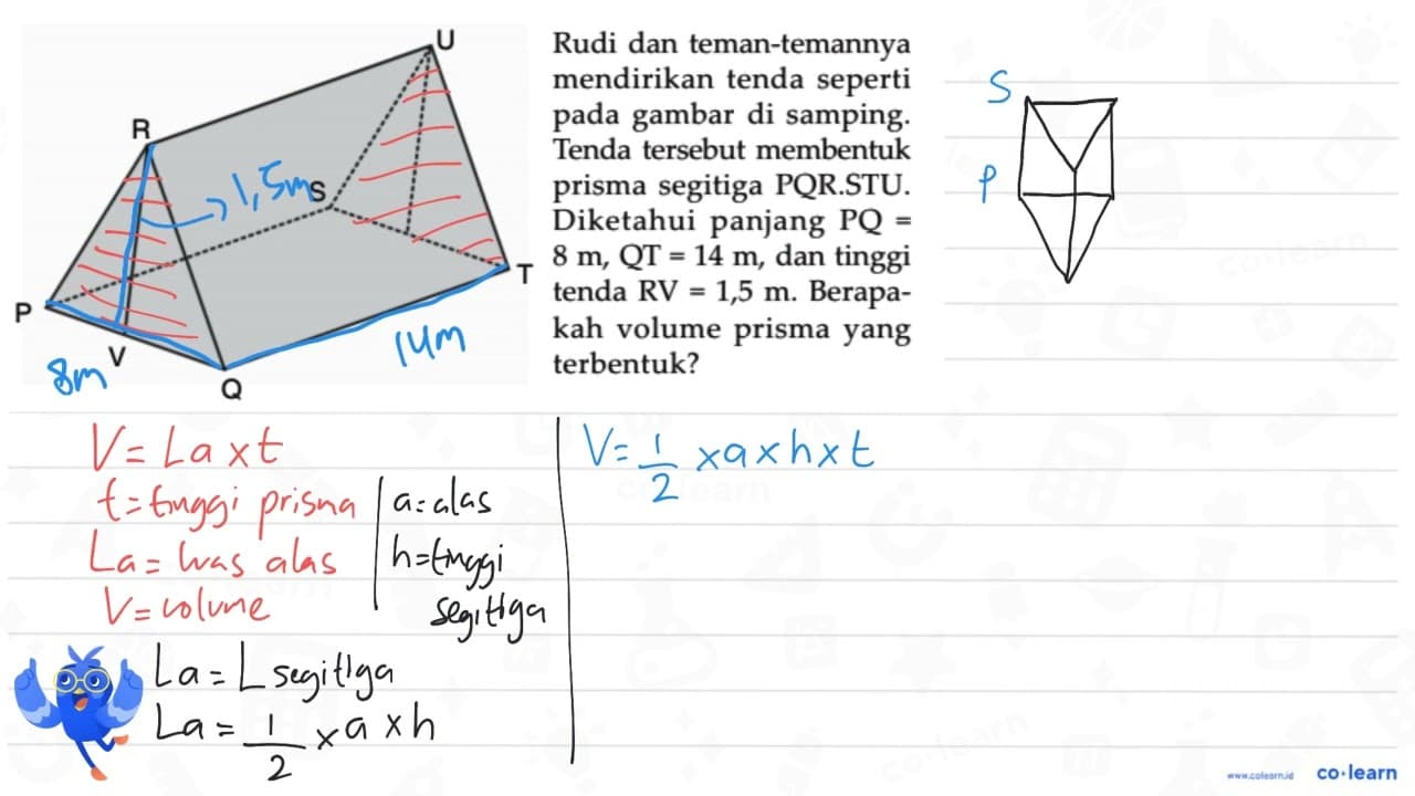 P Q R S T U V Rudi dan teman-temannya mendirikan tenda