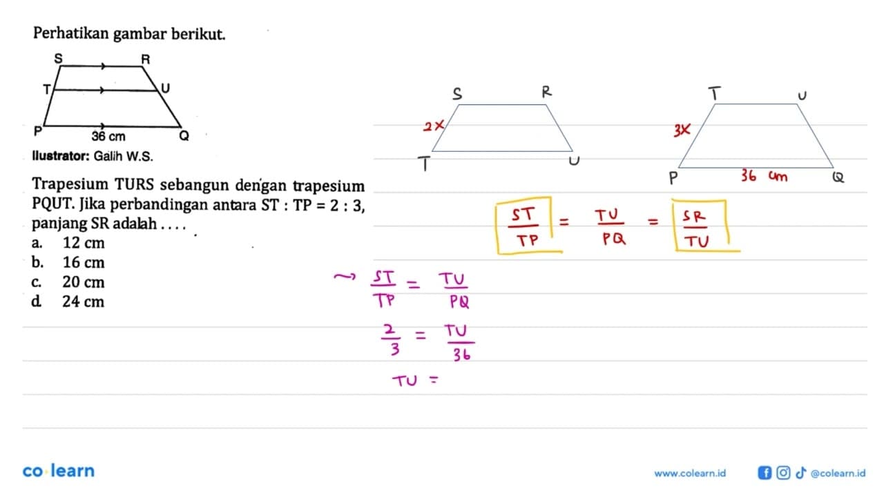 Perhatikan gambar berikut.Ilustrator: Galih W.S.Trapesium