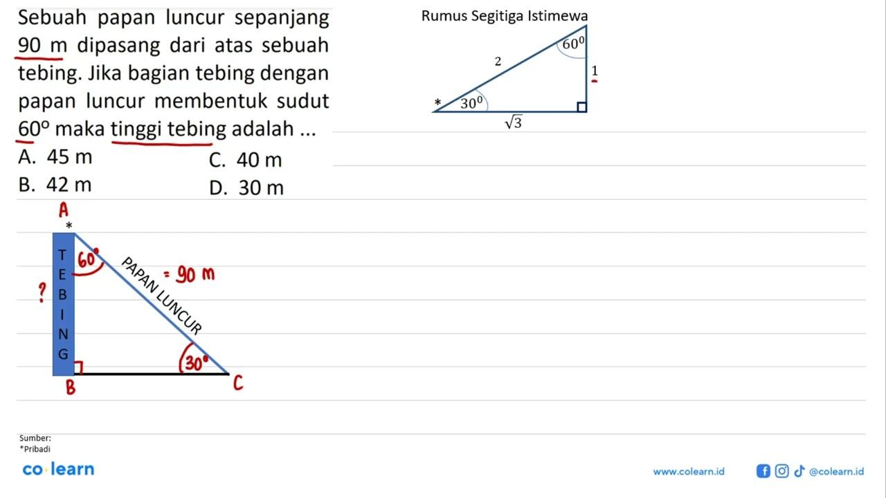 Sebuah papan luncur sepanjang 90 m dipasang dari atas