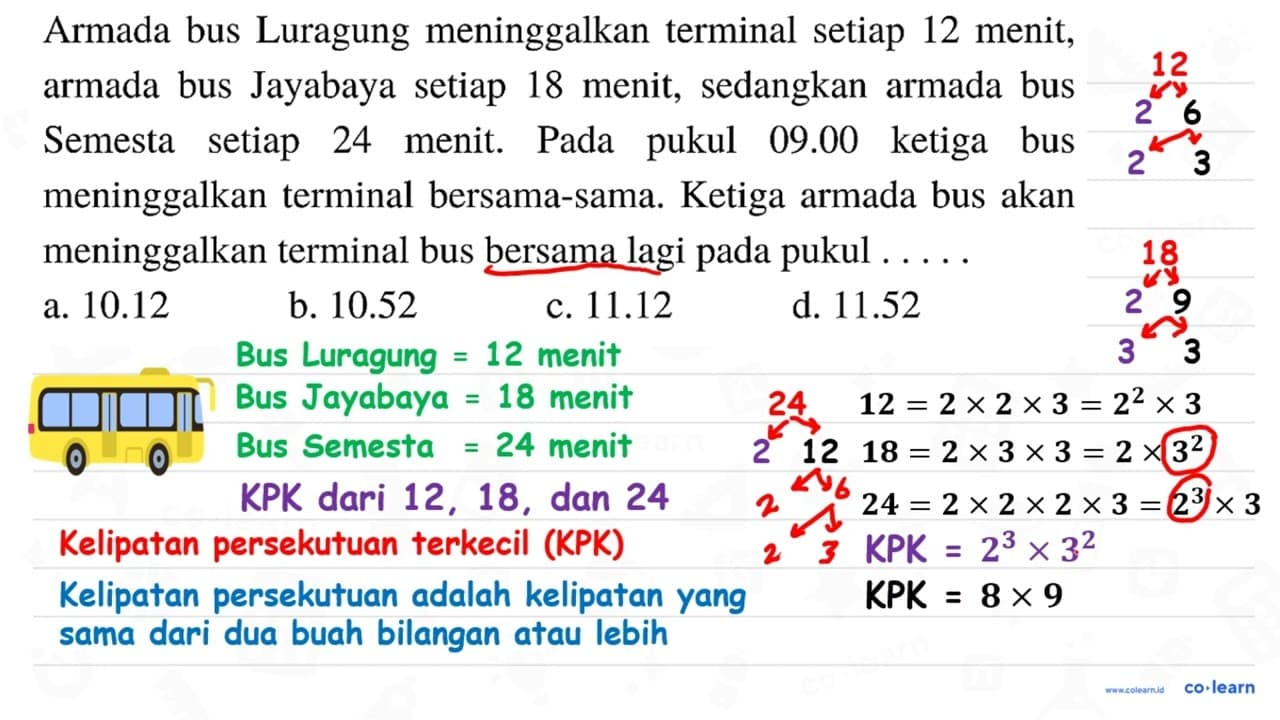 Armada bus Luragung meninggalkan terminal setiap 12 menit,