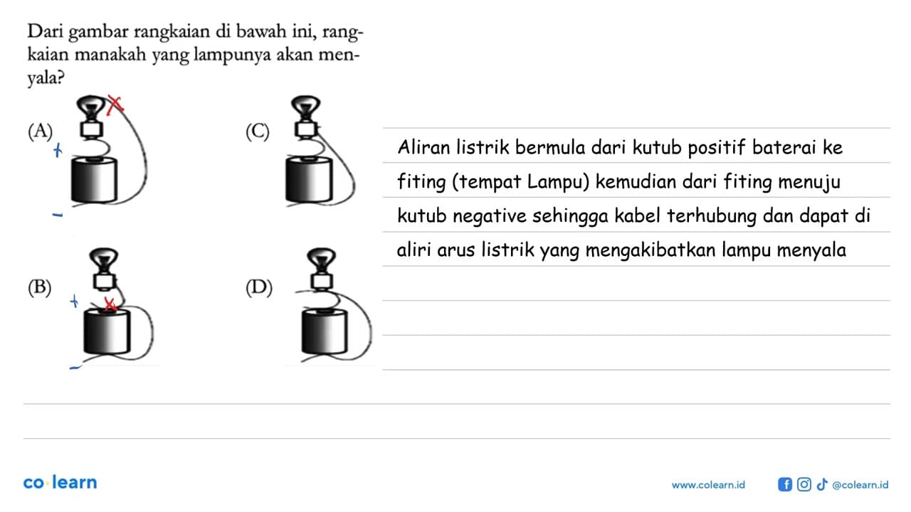 Dari gambar rangkaian di bawah ini, rang-kaian manakah yang