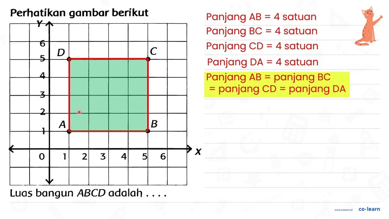 Perhatikan gambar berikut Y- 6 D C 5 D 4 3 2 A B 0 1 2 3 4