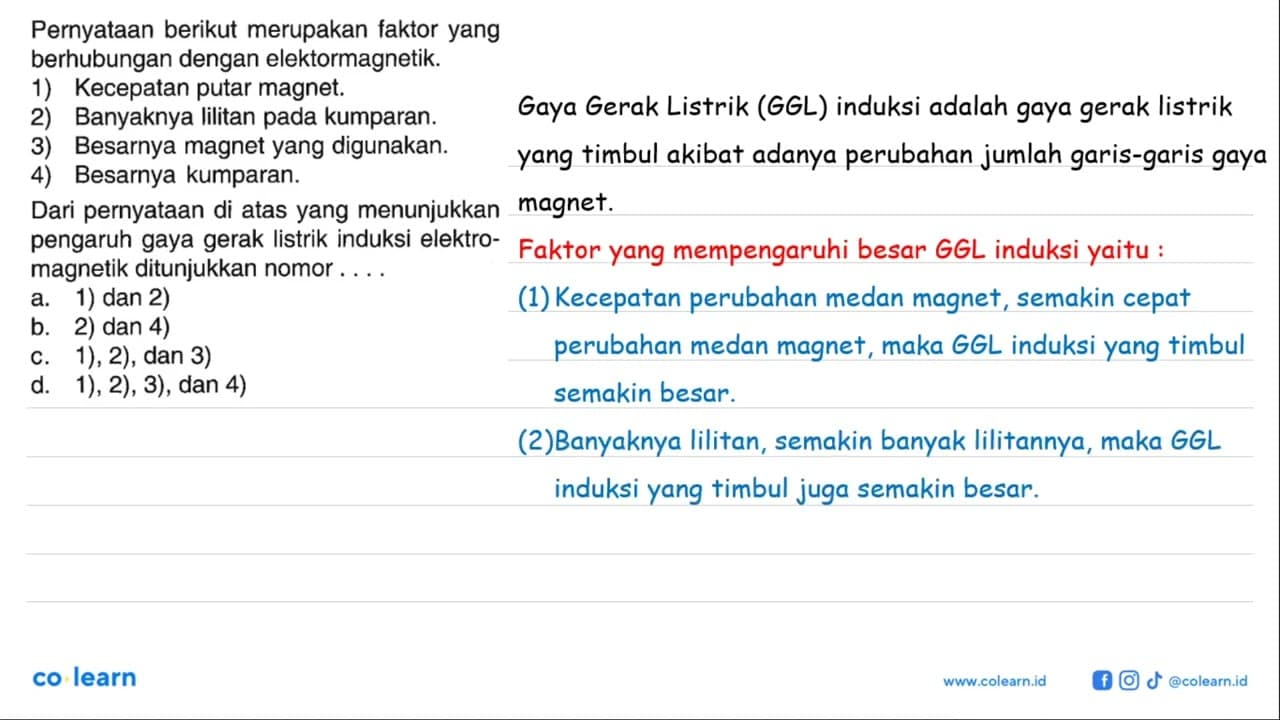 Pernyataan berikut merupakan faktor yang berhubungan dengan