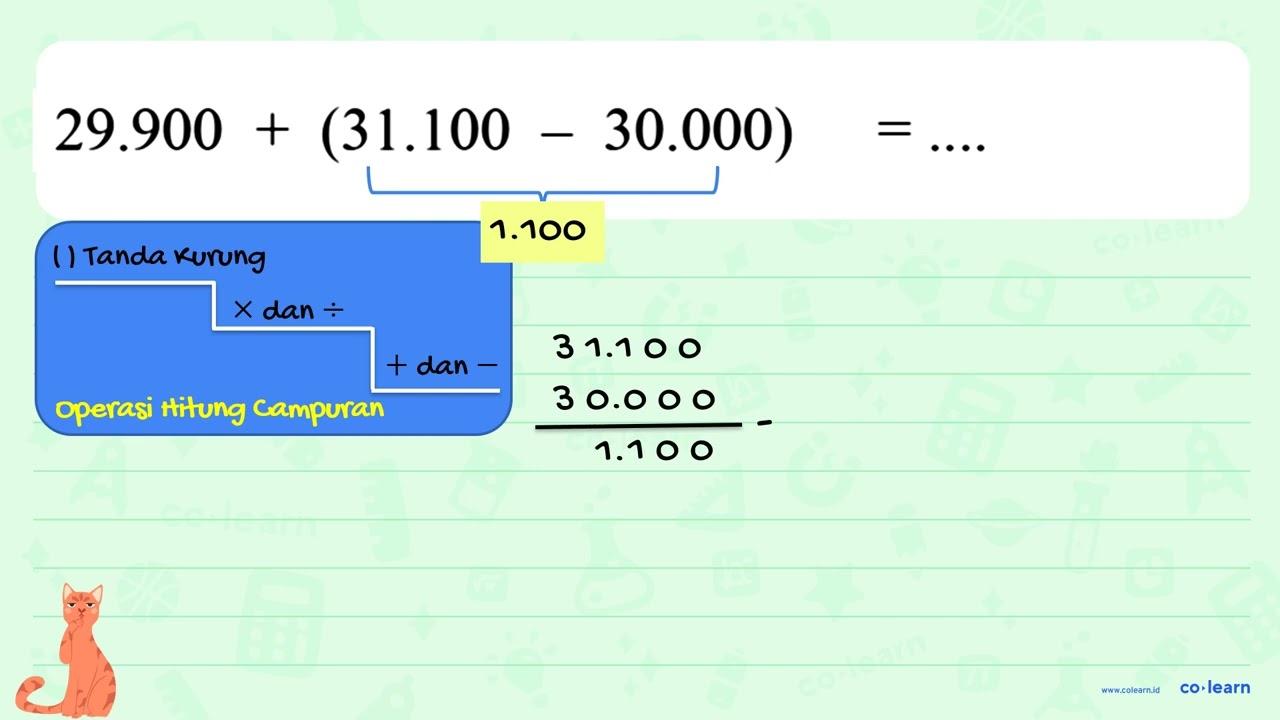 29.900+(31.100-30.000)=... .