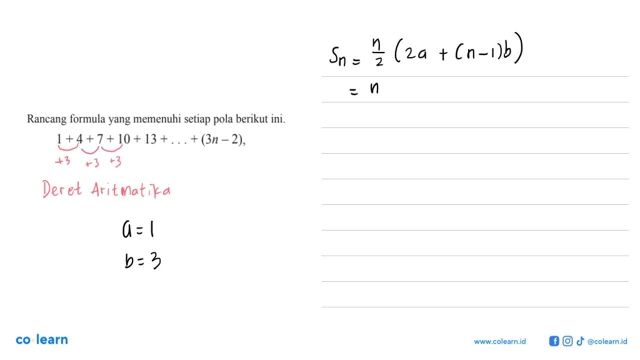 Rancang formula yang memenuhi setiap pola berikut ini.