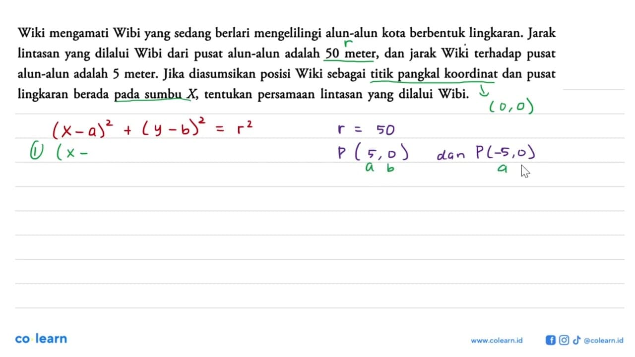 Wiki mengamati Wibi yang sedang berlari mengelilingi