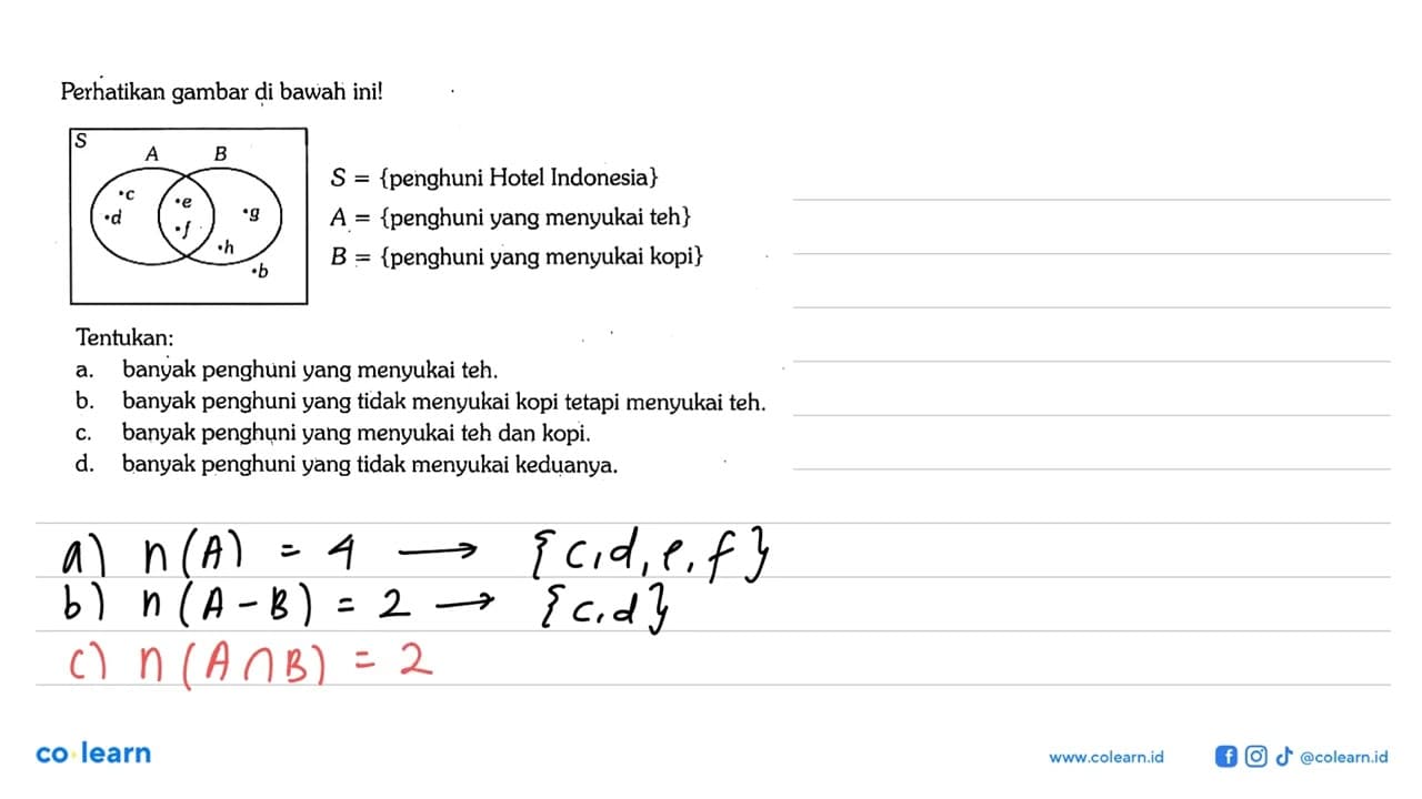 Perhatikan gambar di bawah ini! S A B c d e f g h b S =