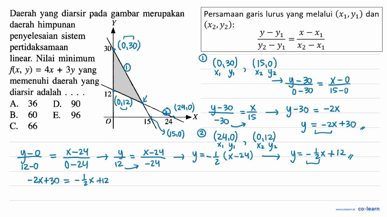 Daerah yang diarsir pada gambar merupakan daerah himpunan