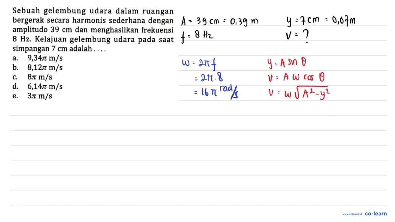 Sebuah gelembung udara dalam ruangan bergerak secara