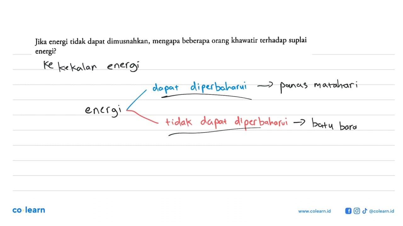 Jika energi tidak dapat dimusnahkan, mengapa beberapa orang