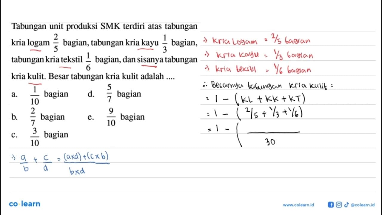 Tabungan unit rpoduksi SMK terdiri atas tabungan kris logam