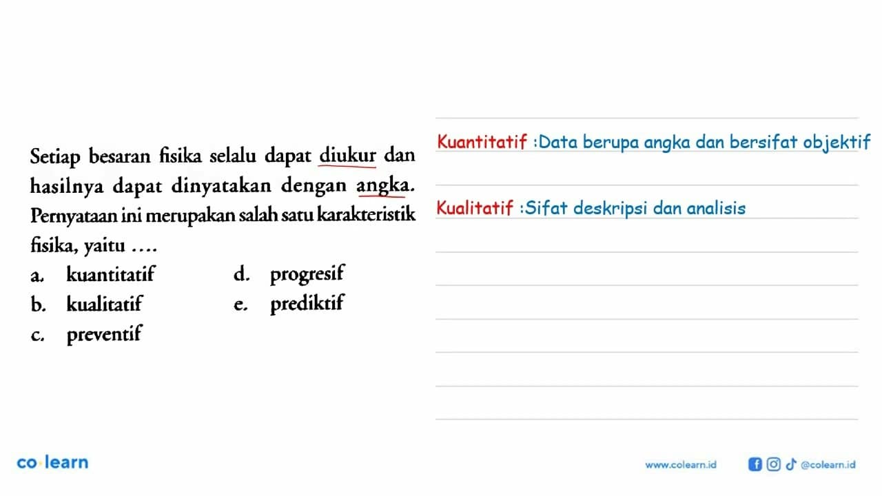 Setiap besaran fisika selalu dapat diukur dan hasilnya