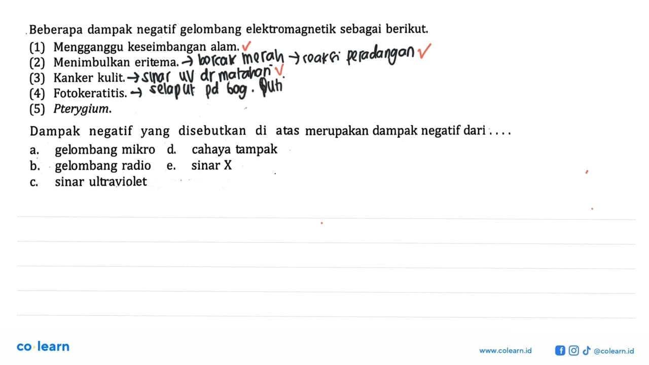 Beberapa dampak negatif gelombang elektromagnetik sebagai