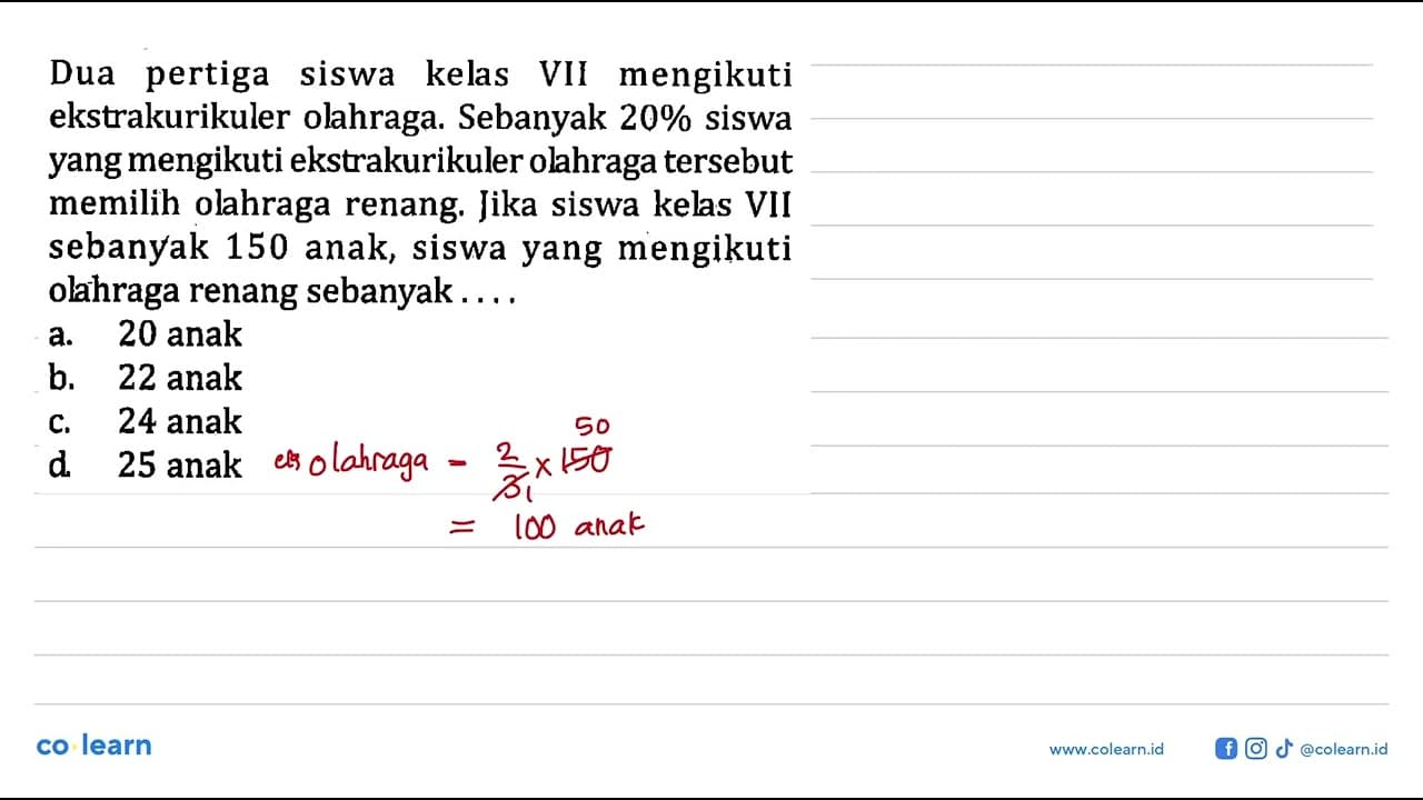 Dua pertiga siswa kelas VII mengikuti ekstrakurikuler