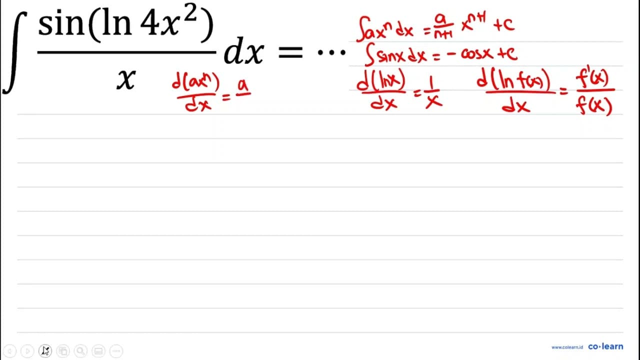 integral (sin (ln 4x^2))/(x) dx=...