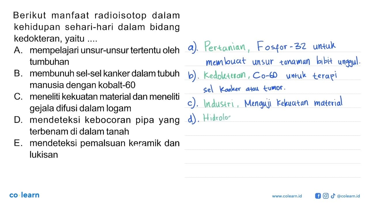 Berikut manfaat radioisotop dalam kehidupan sehari-hari