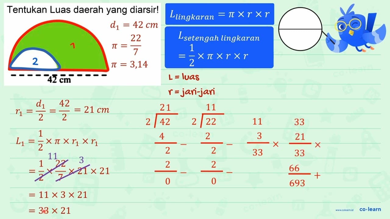 Tentukan Luas daerah yang diarsir! -4 {cm)^(-..-..)