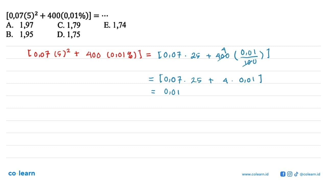 [0,07(5)^2+400(0,01%)]=...