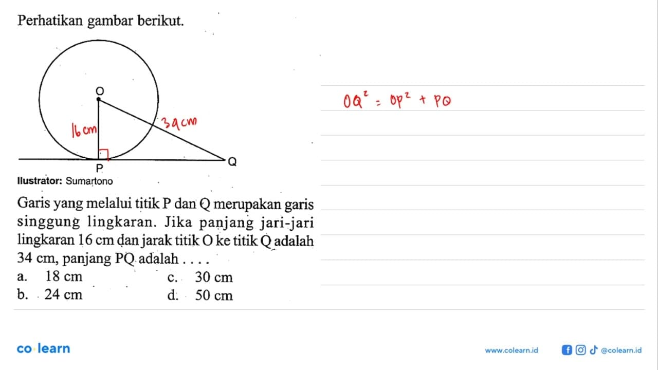 Perhatikan gambar berikut. Ilustrator: Sumartono Garis yang