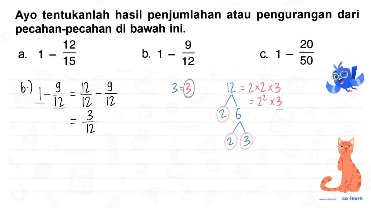 Ayo tentukanlah hasil penjumlahan atau pengurangan dari