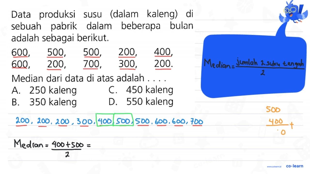 Data produksi susu (dalam kaleng) di sebuah pabrik dalam