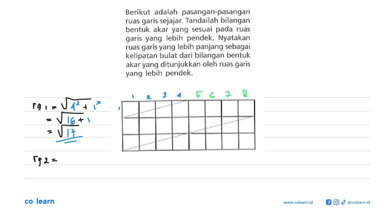 Berikut adalah pasangan-pasangan ruas garis sejajar.