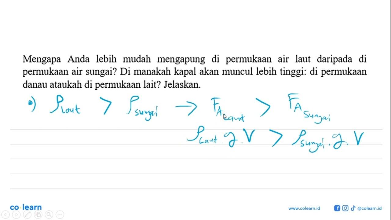 Mengapa Anda lebih mudah mengapung di permukaan air laut