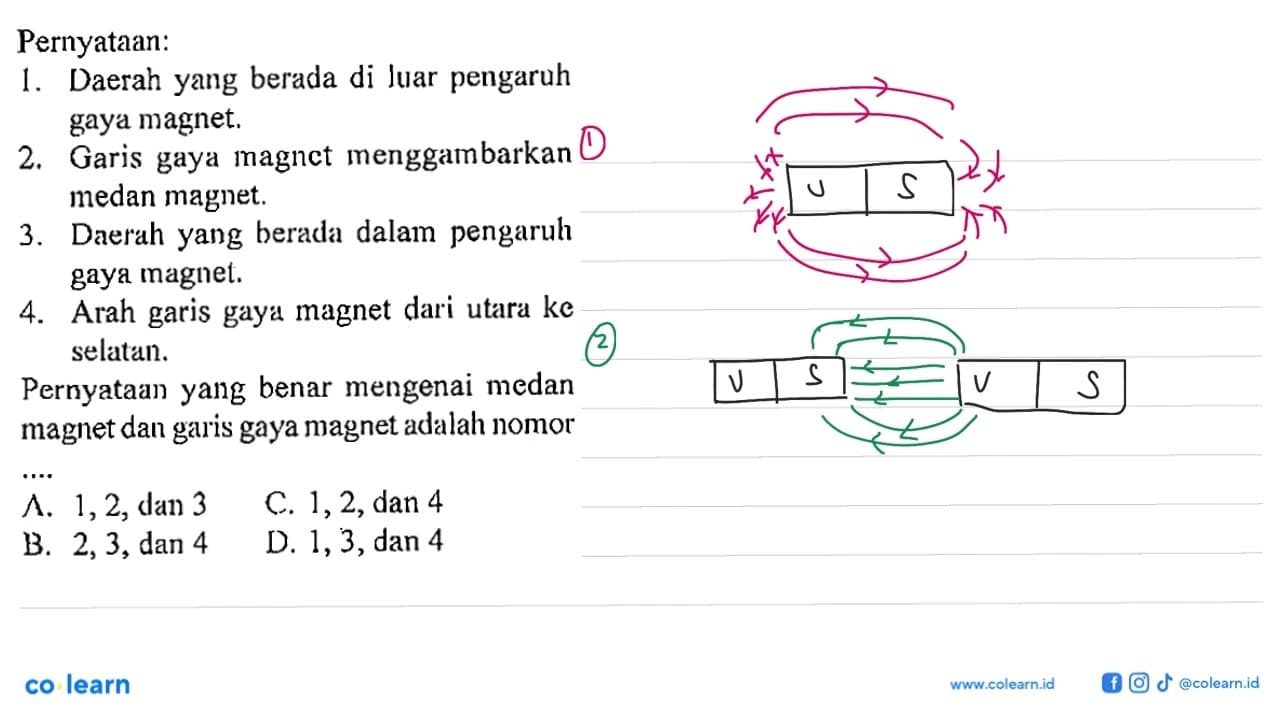 Pernyataan:1. Daerah yang berada di luar pengaruh gaya