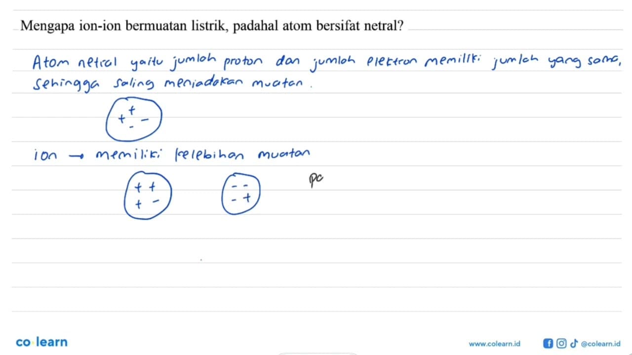 Mengapa ion-ion bermuatan listrik, padahal atom bersifat