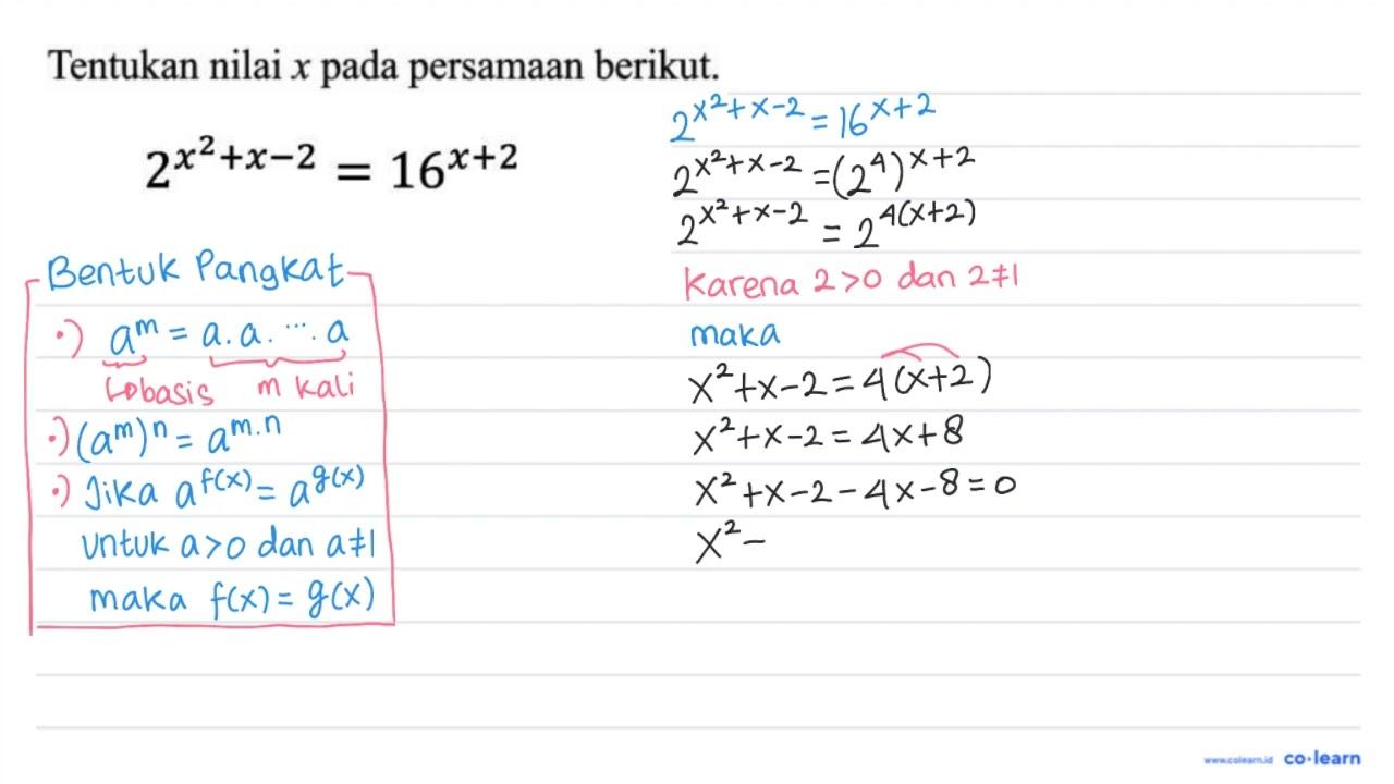 2^(x^(2)+x-2)=16^(x+2)