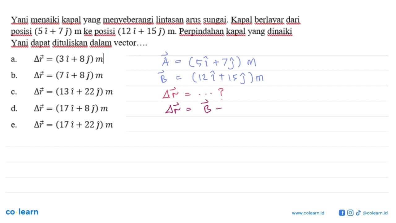 Yani menaiki kapal yang menyeberangi lintasan arus sungai.