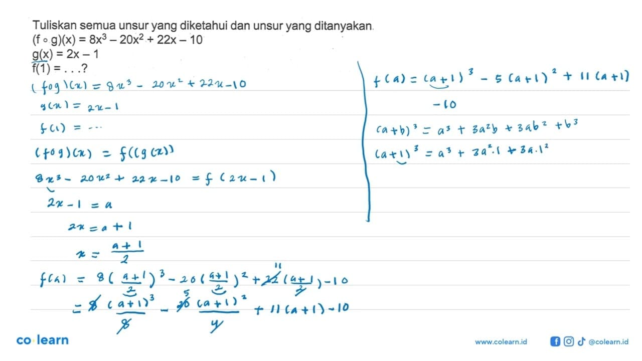 Tuliskan semua unsur yang diketahui dan unsur yang