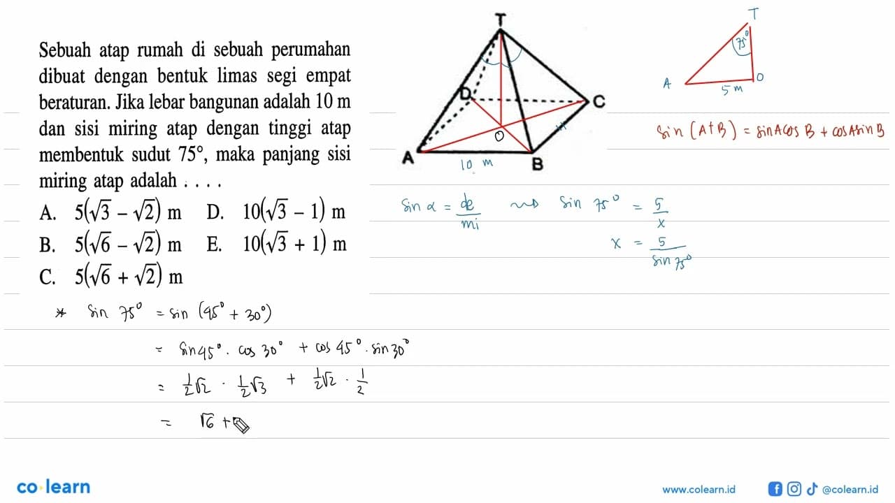 Sebuah atap rumah sebuah perumahan di dibuat dengan bentuk