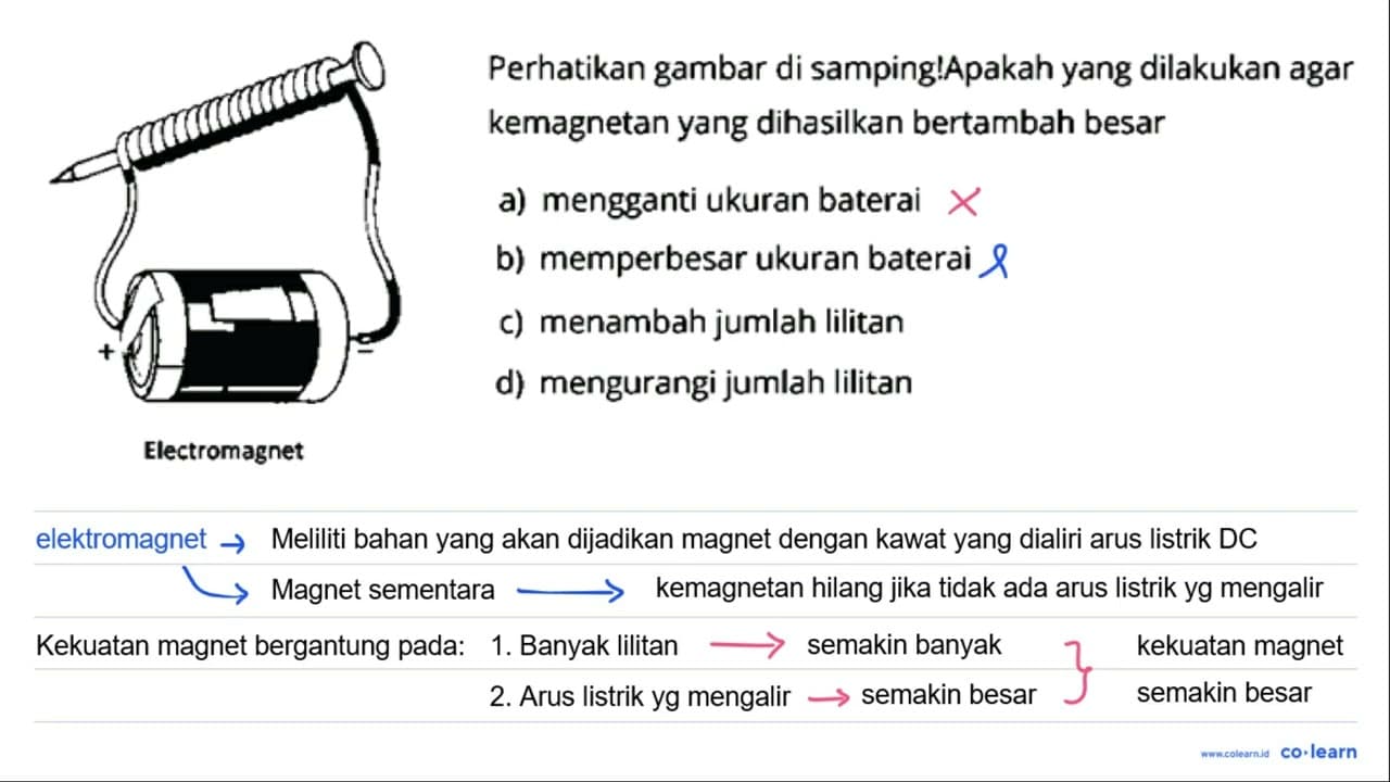 Perhatikan gambar di samping!Apakah yang dilakukan agar