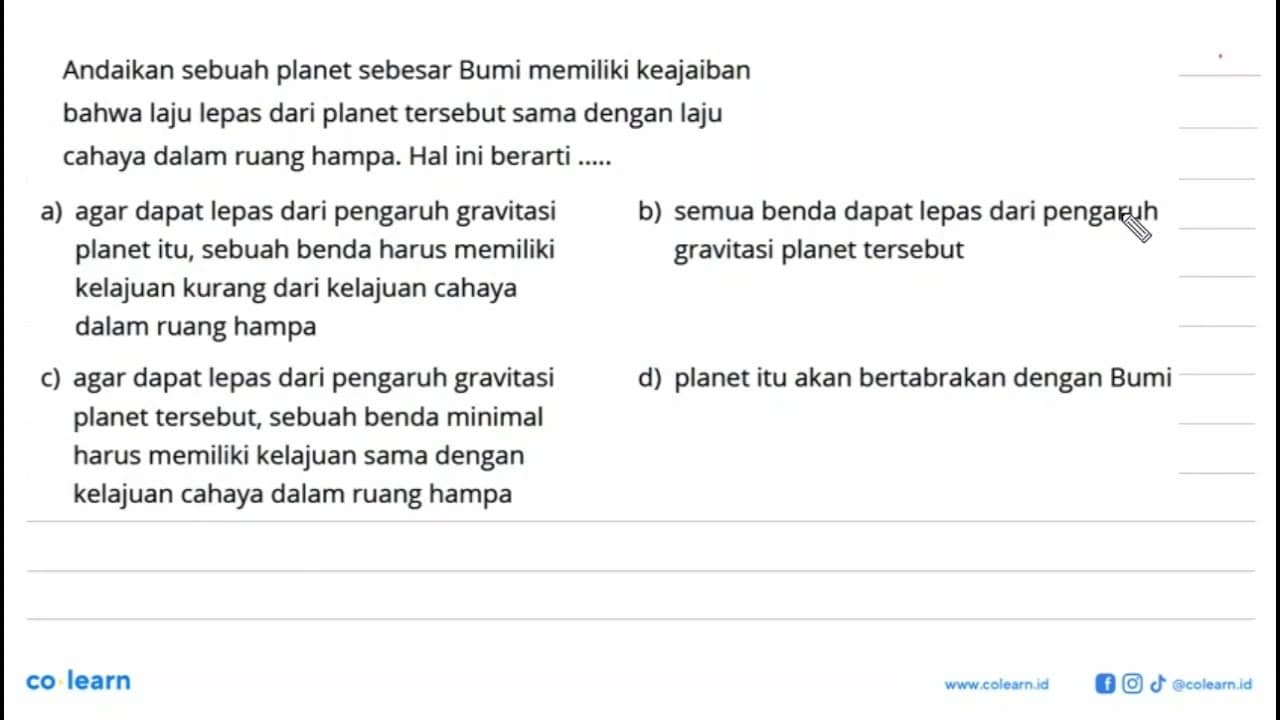 Andaikan sebuah planet sebesar Bumi memiliki keajaiban