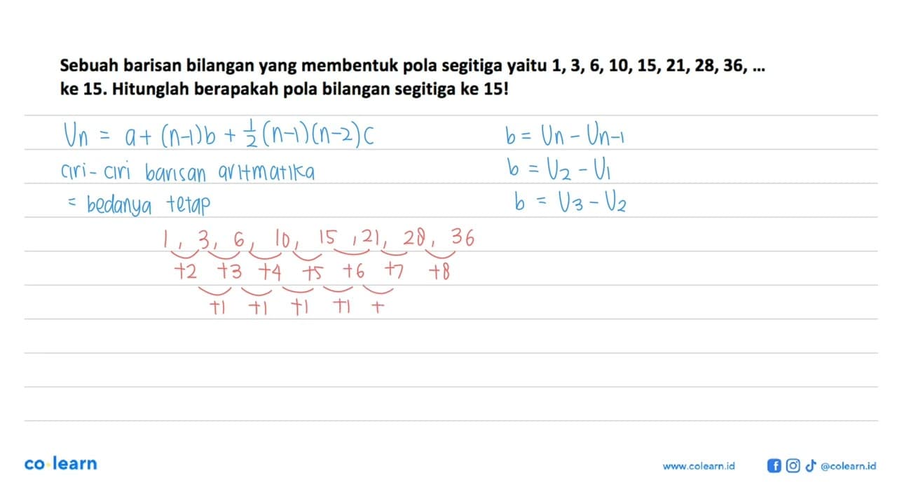 Sebuah barisan bilangan yang membentuk pola segitiga yaitu