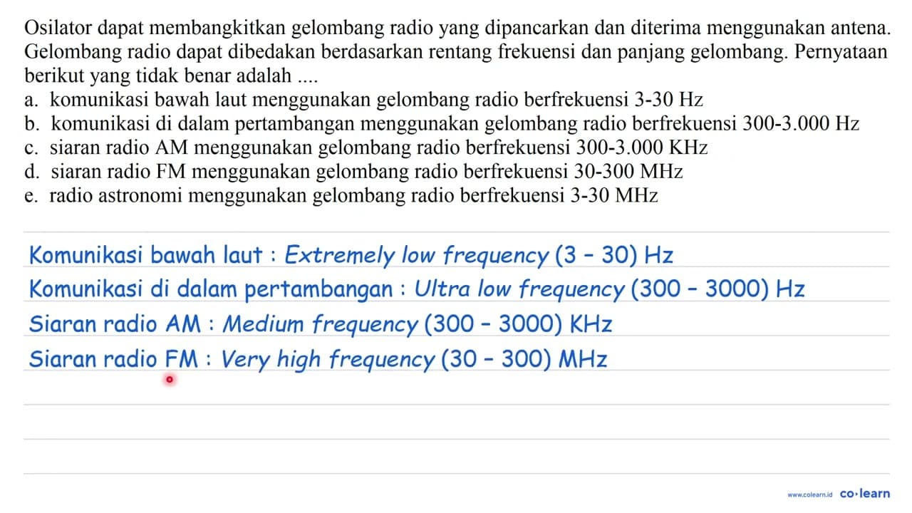 Osilator dapat membangkitkan gelombang radio yang