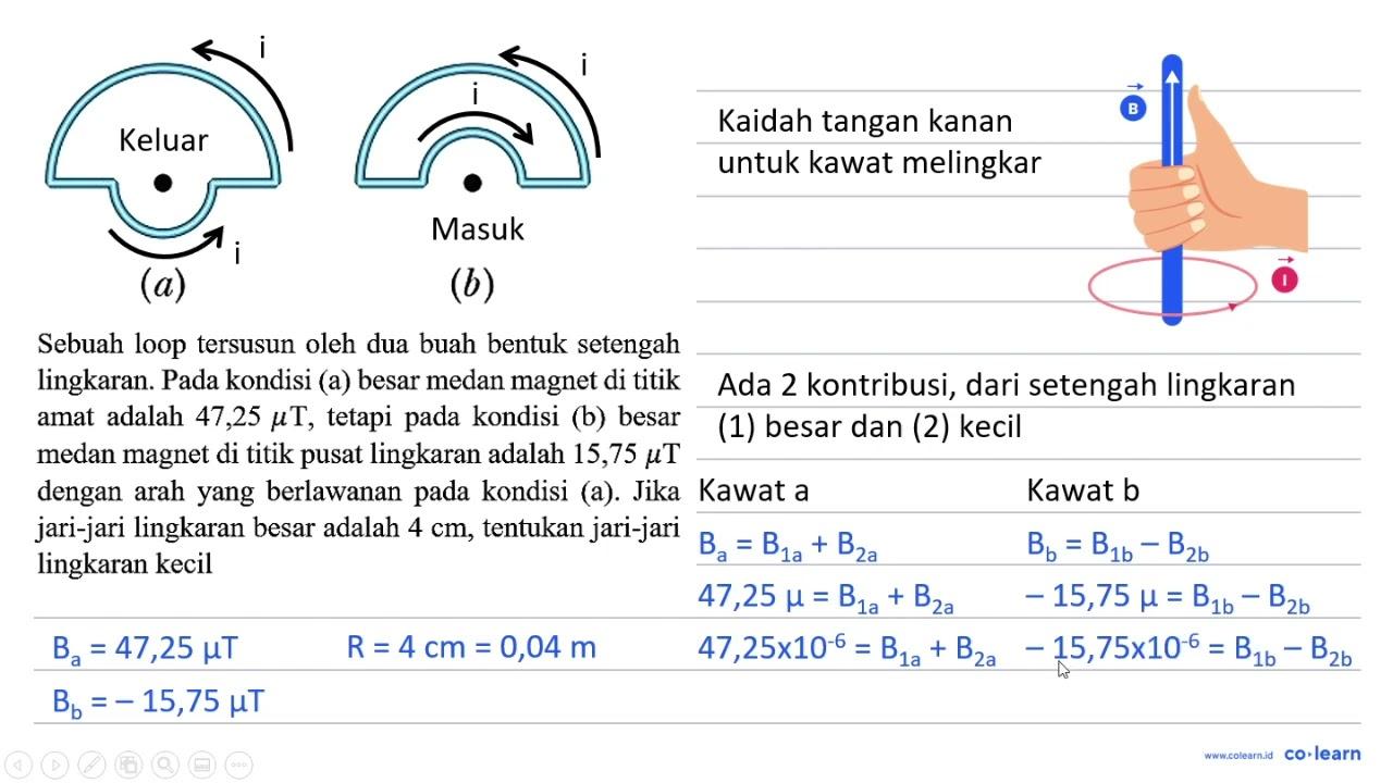 (a) (b) Sebuah loop tersusun oleh dua buah bentuk setengah