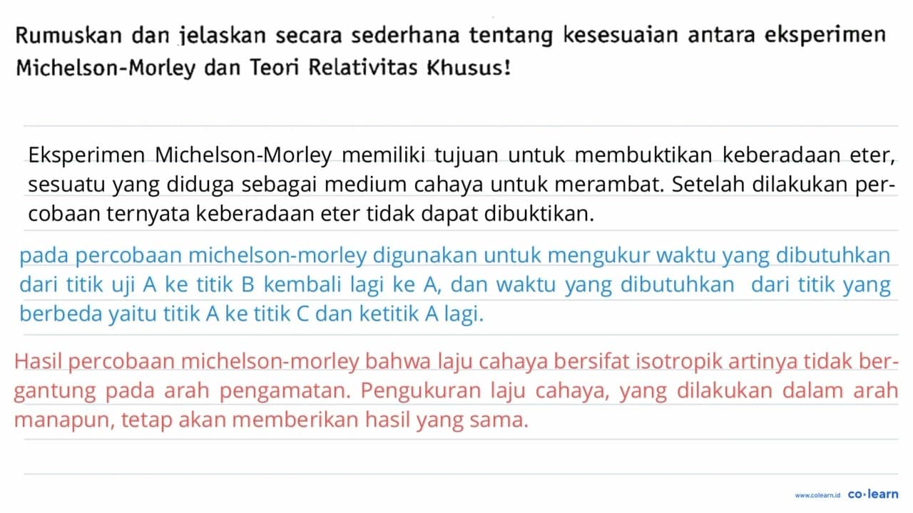 Rumuskan dan jelaskan secara sederhana tentang kesesuaian