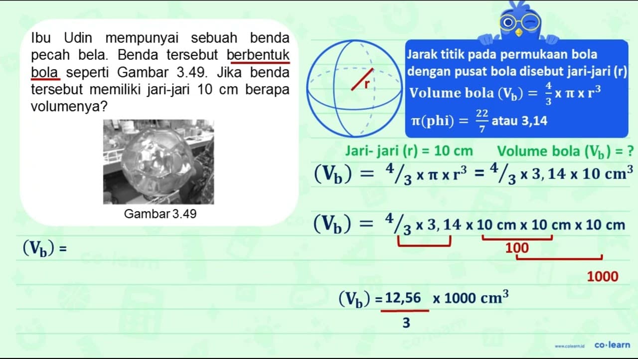 Ibu Udin mempunyai sebuah benda pecah belah. Benda tersebut