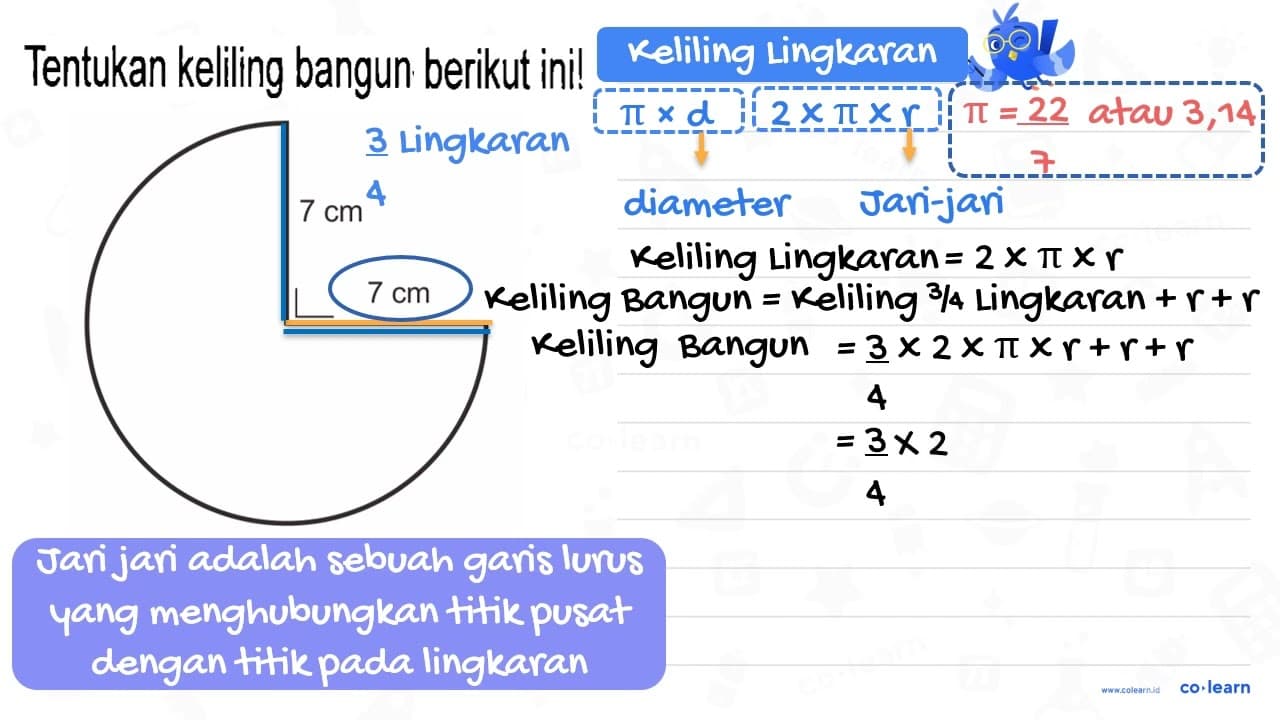 Tentukan keliling bangun-bangun berikut inil 7 cm 7 cm