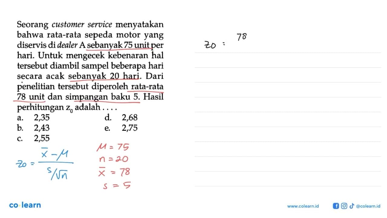 Seorang customer service menyatakan bahwa rata-rata sepeda