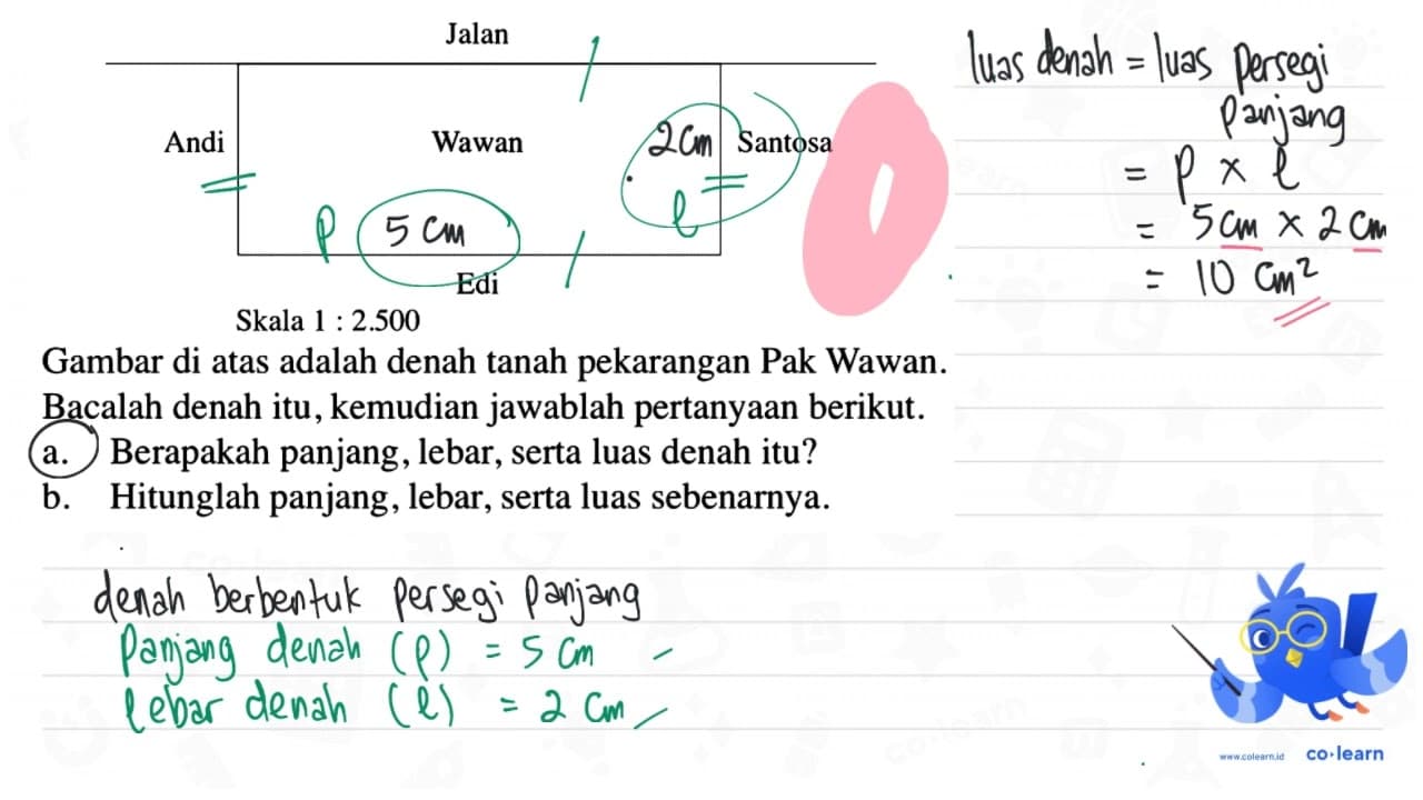 Jalan Andi Wawan Edi Skala 1 : 2.500 Gambar di atas adalah