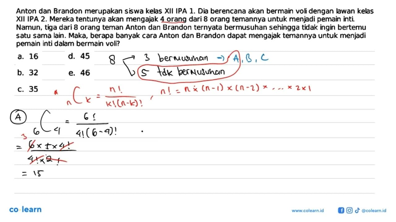 Anton dan Brandon merupakan siswa kelas XII IPA 1. Dia