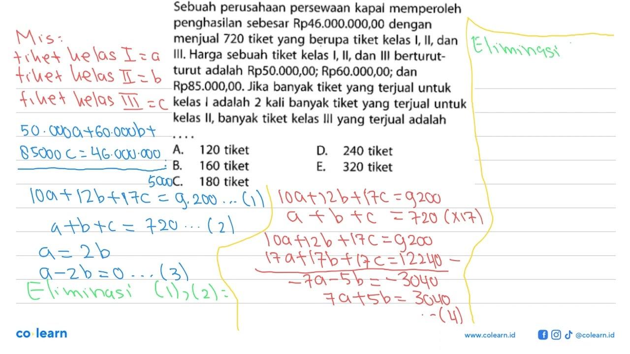 Sebuah perusahaan persewaan kapal memperoleh penghasilan