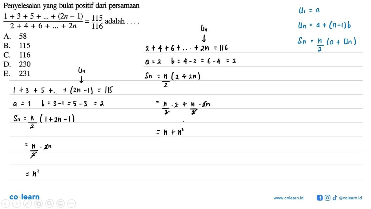 Penyelesaian yang bulat positif dari persamaan (1+3+5+