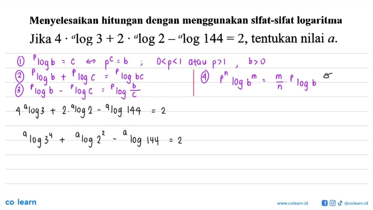 Menyelesaikan hitungan dengan menggunakan sifat-sifat