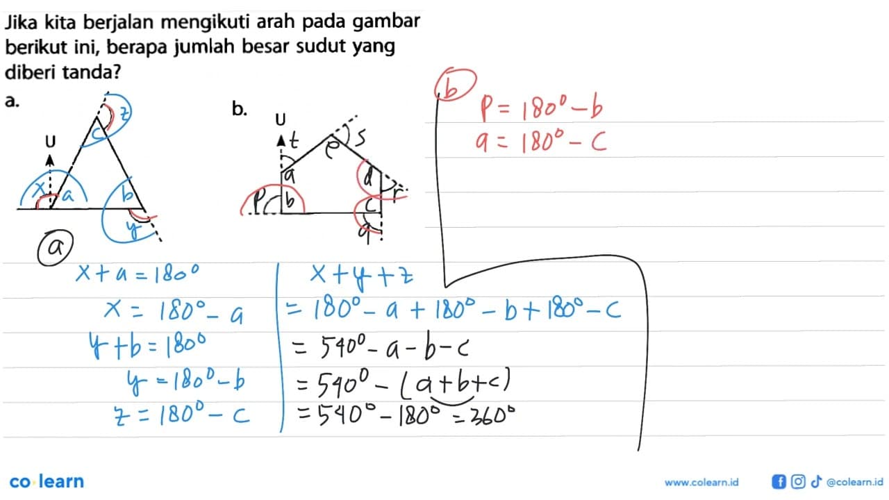 Jika kita berjalan mengikuti arah pada gambar berikut ini,