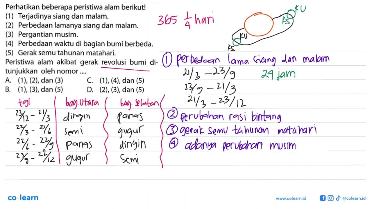 Perhatikan beberapa peristiwa alam berikut!(1) Terjadinya